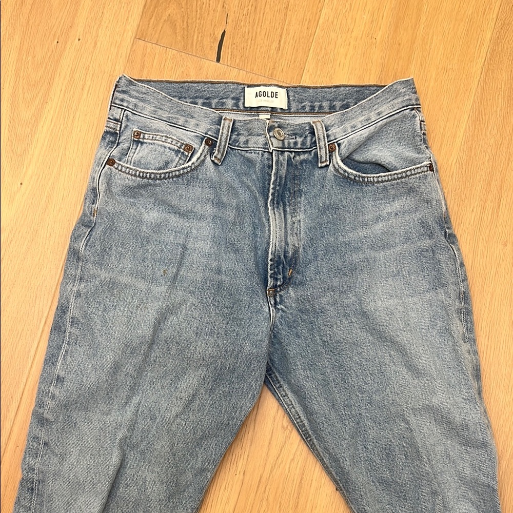 Agolde Blue Classic Denim Jeans